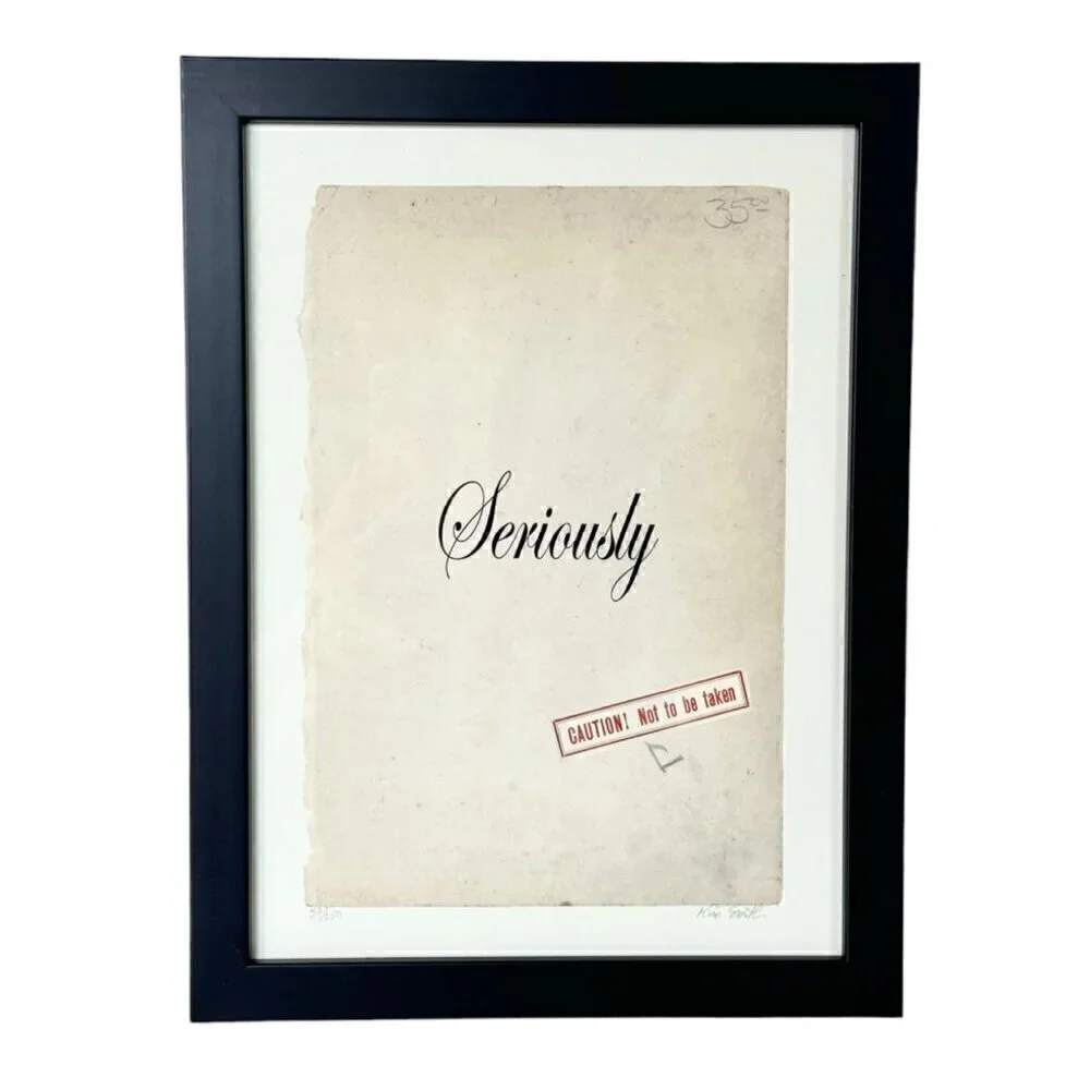 NEW Smith & Co Wall Art Print Vintage Style Caution - Not To Be Taken Seriously